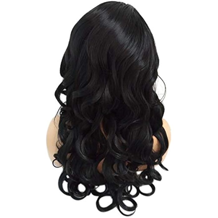 DILLARDS High Temperature Silk Big Wave Black Long Curly Hair Lady. - Image 3
